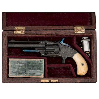 Contemporary Cased Engraved Smith & Wesson Model 1 1/2