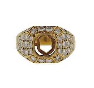 18k Gold Diamond Ring Setting