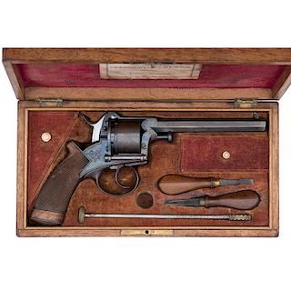Cased Adams-Style Lefaucheux Pinfire Revolver