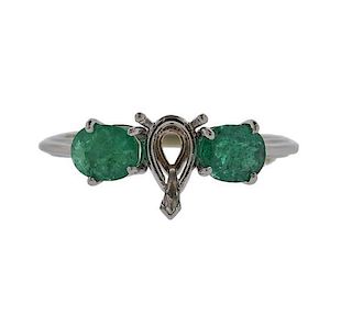 Platinum Emerald Ring Setting