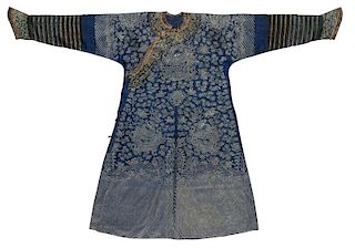 Antique Chinese Silk Gauze Summer Dragon Robe