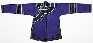 Blue Chinese Silk Girl's Jacket