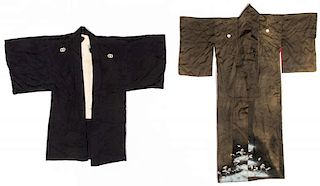 2 Antique Silk Japanese Kimonos
