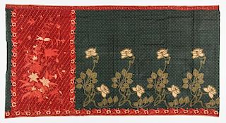 Fine Art Nouveau Style Batik, Indonesia, Early 20th C