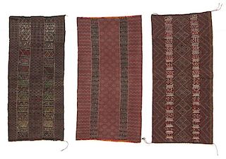 3 Antique Chin Tribal Textiles, Burma