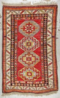 Antique Kazak Rug: 4'9'' x 7'9'' (145 x 236 cm)