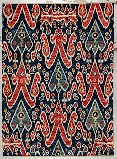 Ikat Design Afghan Rug: 6'2'' x 8'5'' (188 x 257 cm)
