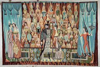 Vintage Polish Tapestry, Theater Design, by Tchakkovski