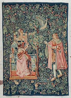 Vintage Mille Fleur Tapestry, The Lecturer