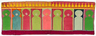 Antique Moroccan Applique Saf Hanging: 44'' x 102'' (112 x 259 cm)