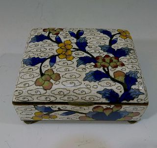 CHINESE ANTIQUE CLOISONNE BOX - 19TH CENTURY