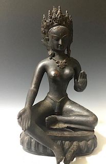 CHINESE ANTIQUE BRONZE OF GUANYIN