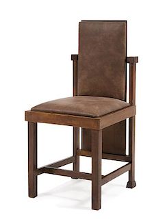 * Frank Lloyd Wright, (American, 1867-1959), a side chair from the Avery Coonley Playhouse, Riverside, Illinois, 1912