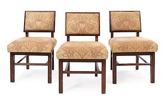 * Frank Lloyd Wright (American, 1867-1959), HERITAGE HENREDON, c.1955, a group of three chairs