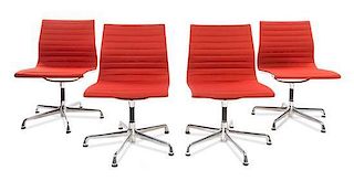Charles and Ray Eames (American, 1907-1978; 1912-1988), HERMAN MILLER, a set of four Aluminum Group side chairs