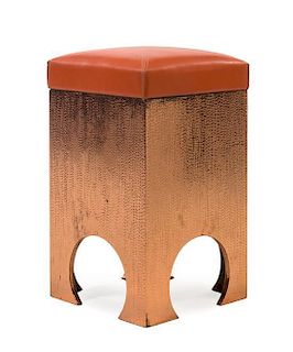 Francisco Artigas, MEXICO, c.1960, a copper-clad stool