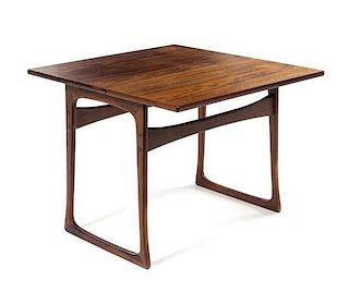 * J. Ingvard Jensen, DENMARK, c.1960, occasional table, with adjustable leaf