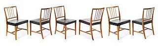 Danish, 1950s, a set of six dining chairs