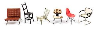 Vitra, GERMANY, a collection of ten miniature models of chairs, comprising two B3 Wassily chairs, Marcel Breuer; one Knotted 