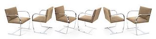 Ludwig Mies van Der Rohe (German/American, 1886-1969), KNOLL, a group of 6 BRNO chairs