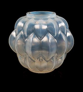 Rene Lalique, (French, 1860-1945), Nivernais vase, c.1927