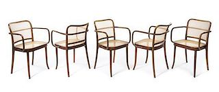 * Josef Hoffmann (Austrian, 1870-1956), STENDIG, a set of eight Prague 811 armchairs