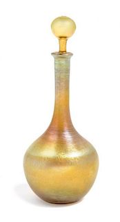 Tiffany Studios, EARLY 20TH CENTURY, a Favrile glass vase, with associated stopper