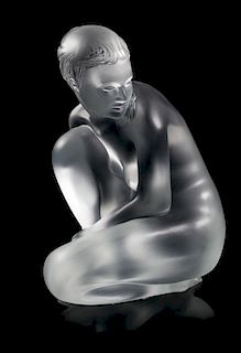 Lalique, a limited edition molded and frosted glass Grand Nue Venus figure, numbered 30/99