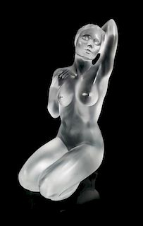 Lalique, a limited edition molded and frosted glass Aphrodite figure, numbered 30/99
