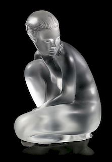 Lalique, a limited edition molded and frosted glass Grand Nue Venus figure, numbered 18/99