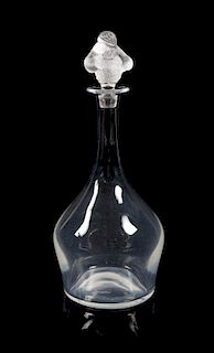* Lalique, a Roxane pattern glass decanter