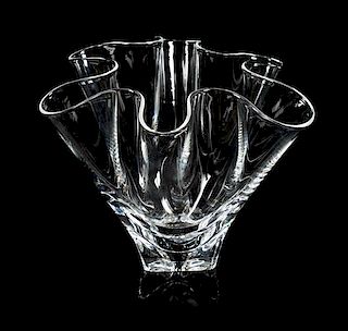 Steuben, a glass Handkerchief vase