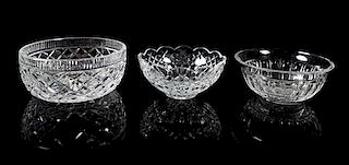 * Waterford, a group of three crystal bowls