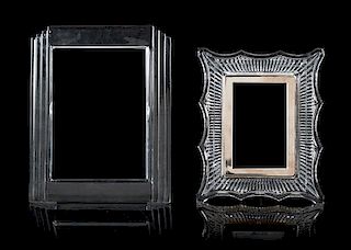 * Waterford, a pair of crystal picture frames