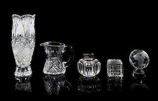 Waterford, a group of five cut glass table articles