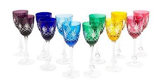 * A Set of Twelve Faberge Cut to Clear Stemware Height 8 1/4 inches