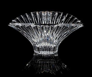 An American Cut Glass Bowl Width 8 1/2 inches