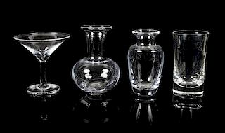 * Simon Pearce, , a set of eight old fashioned glasses, together with four associated Simon Pearce items