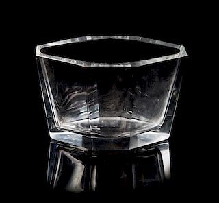 Ceska, CZECHOSLOVAKIA, SECOND HALF 20TH CENTURY, a glass vase, of tapering elongated octagonal form