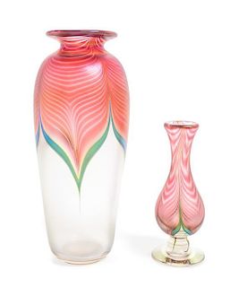 * Stuart Abelman, VAN NUYS, CA, 1986-1987, a group of two vases