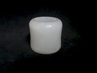 OLD Chinese White Jade Thumb Ring,  3.6 cm x 2.2 cm x 3.1 cm