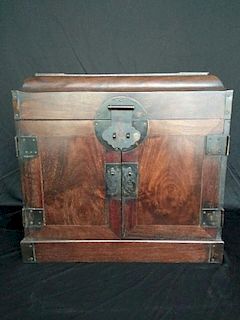 OLD Chinese Hardwood Case, 40cm x 37 cm x 30 cm
