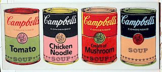 Kaufman, Steve A.,  American 1960- 2010,"Campbell Soup-Quad",