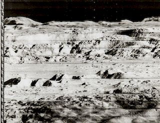 Recorded by a Camera Aboard the Lunar Orbiter 2 Spacecraft