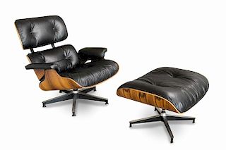 Charles and Ray Eames Designed Lounge Chair and Ottoman