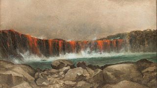 William Coulter Painting, "River of Molten Rock, Hawaii"