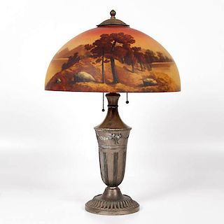 Reverse Painted Table Lamp  