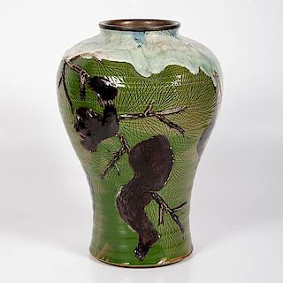 Asian Arts and Crafts Vase 