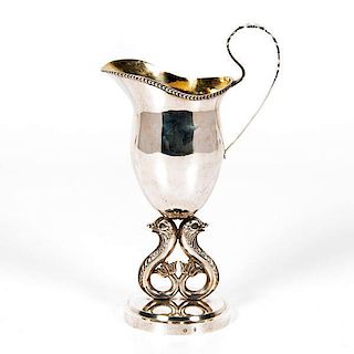Silver Diminutive Pitcher with Marine Ornament 