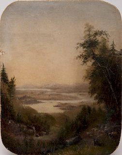 ALBERT PINKHAM RYDER, (American, 1847-1917), Fulton Chain from Bald Mountain, 1886